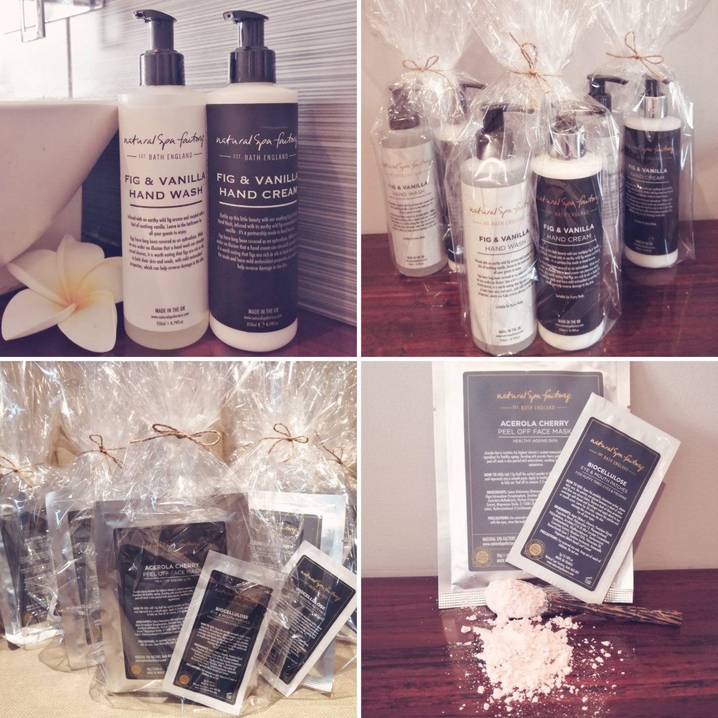 Add gorgeous Natural Spa Factory luxury skin care products to your Takeaway Afternoon Tea order