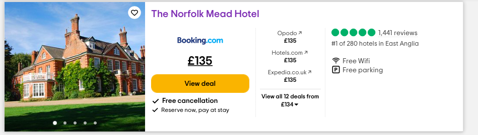 The Norfolk Mead is number one for Hotels in East Anglia on TripAdvisor